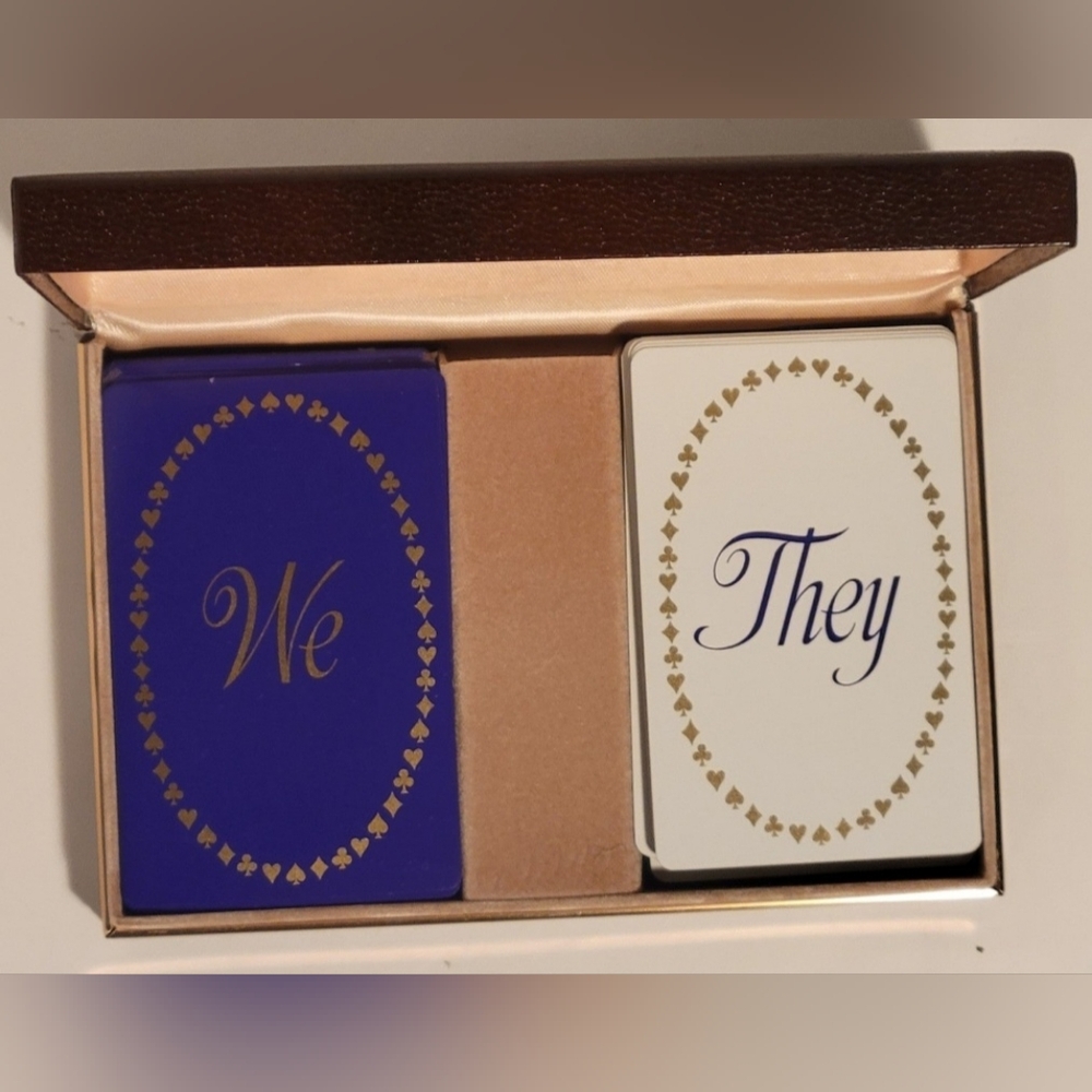 Vintage Congress Bridge SetPlaying Cards: We and They, Decks with Original Case
